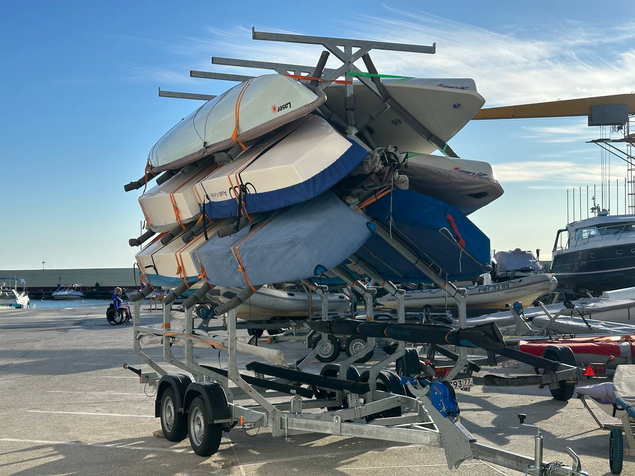 Парусные лодки на берегу